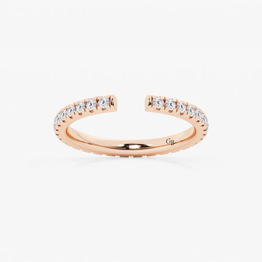 Névelle Round Lab-Grown Diamond French Pavé Nesting Wedding Band