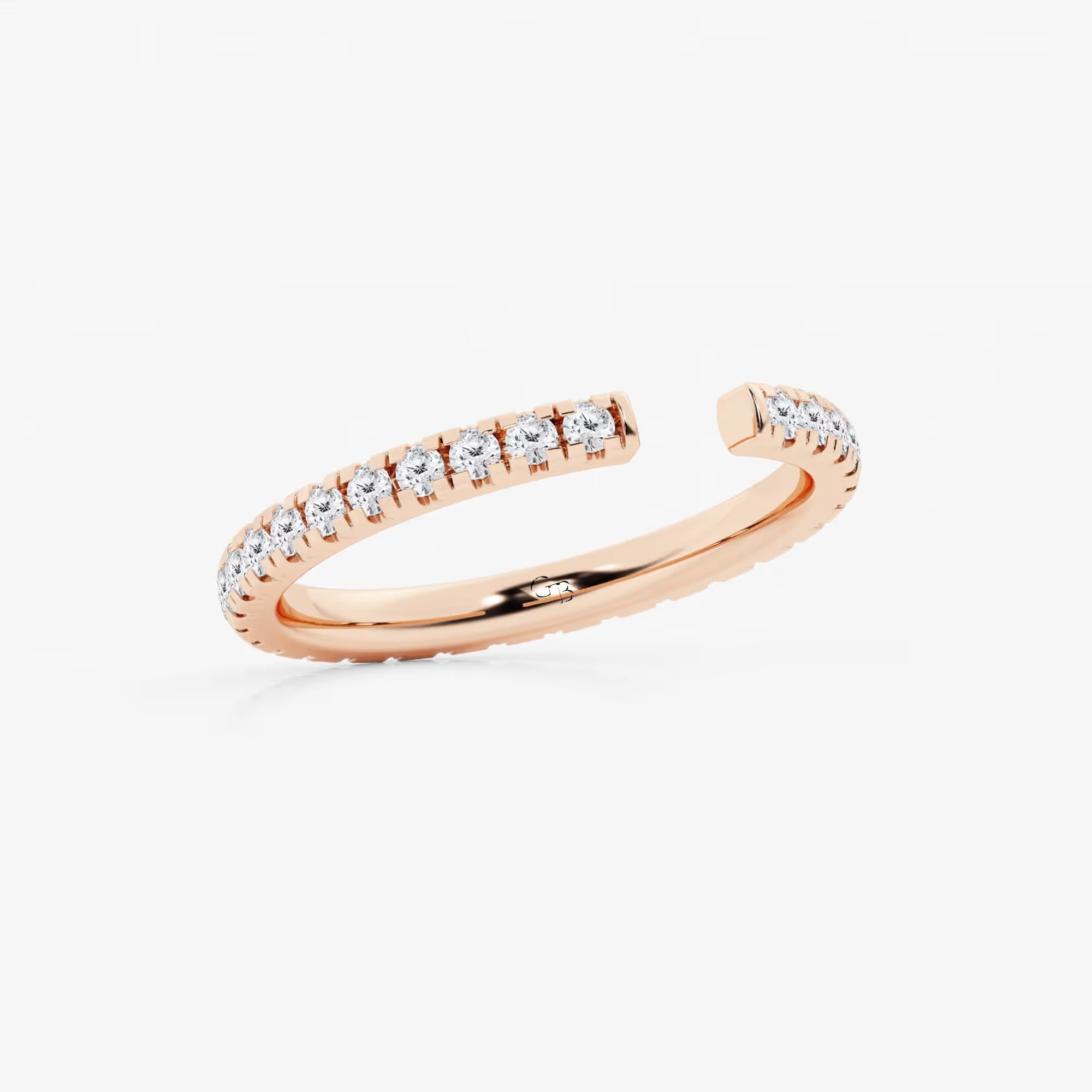 Névelle Round Lab-Grown Diamond French Pavé Nesting Wedding Band