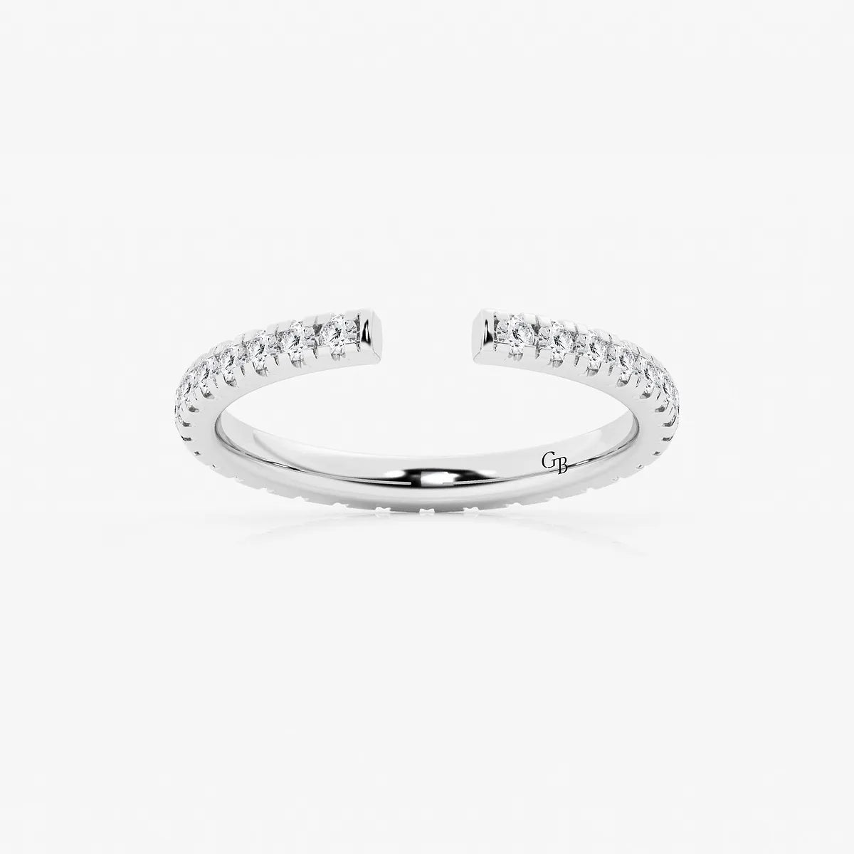 Névelle Round Lab-Grown Diamond French Pavé Nesting Wedding Band