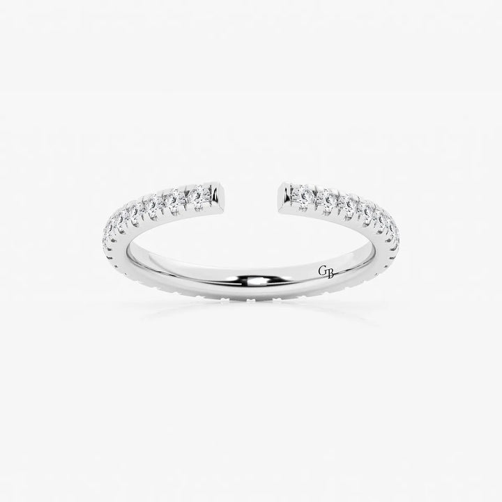Névelle Round Lab-Grown Diamond French Pavé Nesting Wedding Band