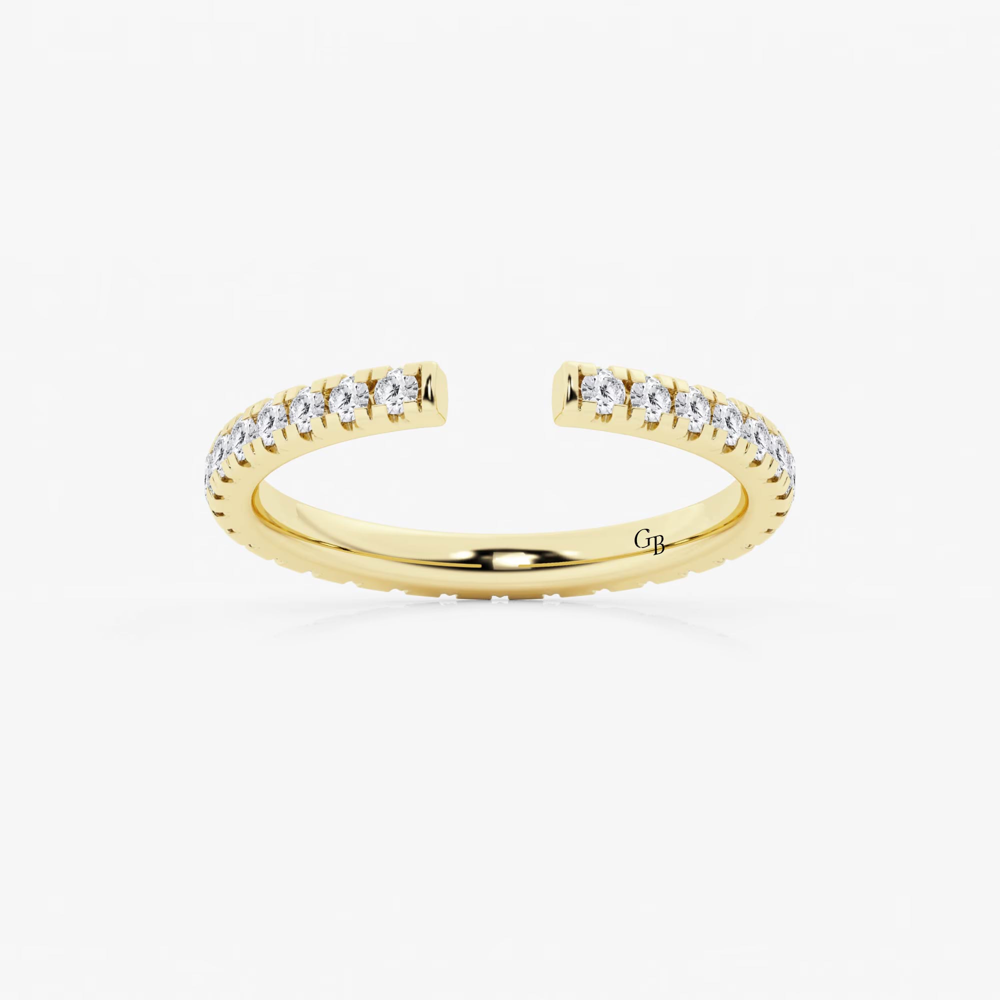 Névelle Round Lab-Grown Diamond French Pavé Nesting Wedding Band