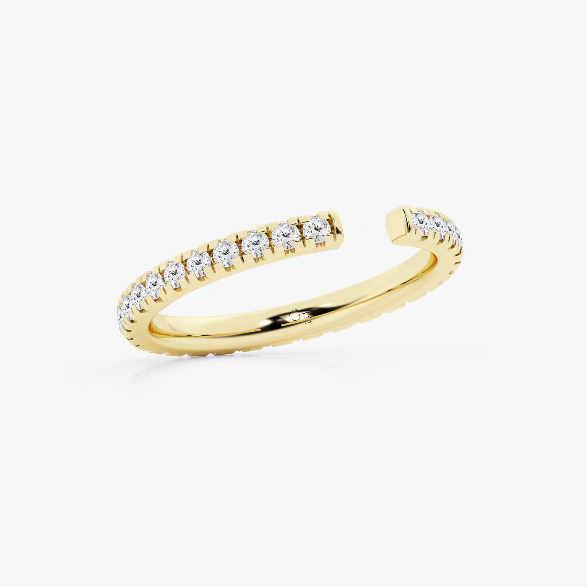 Névelle Round Lab-Grown Diamond French Pavé Nesting Wedding Band