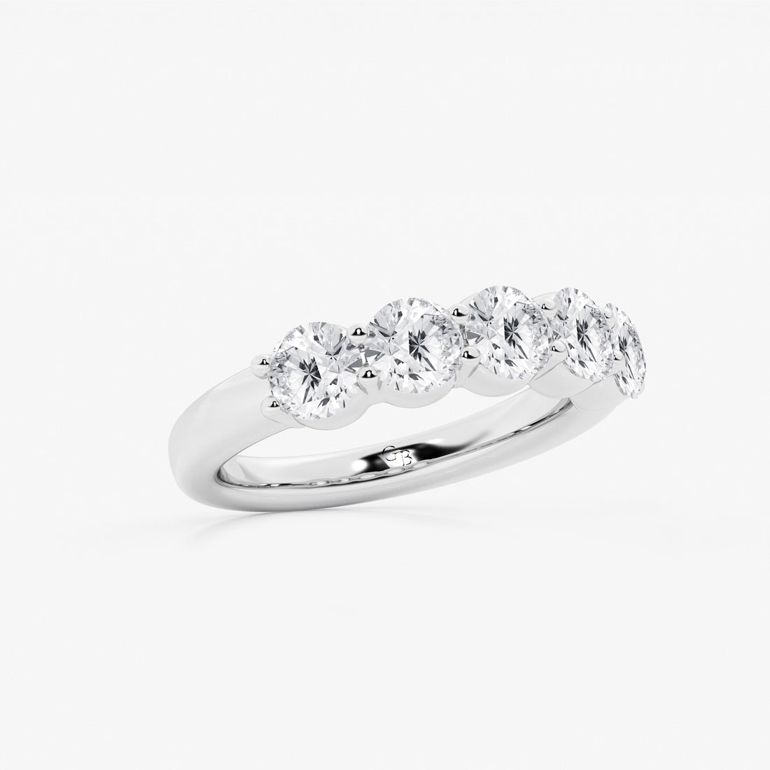Eterna Lumière Round Lab-Grown Diamond Five-Stone Shared Prong Anniversary Band