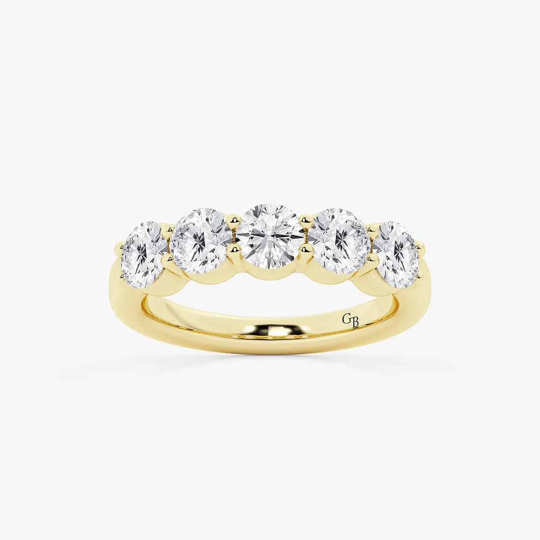 Eterna Lumière Round Lab-Grown Diamond Five-Stone Shared Prong Anniversary Band