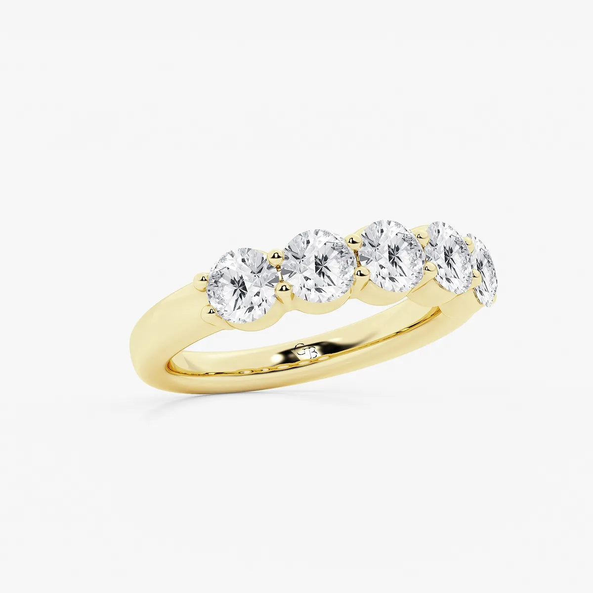 Eterna Lumière Round Lab-Grown Diamond Five-Stone Shared Prong Anniversary Band