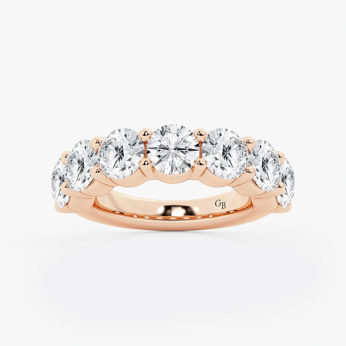 Eterna Harmony Round Lab-Grown Diamond Seven-Stone Shared Prong Anniversary Band