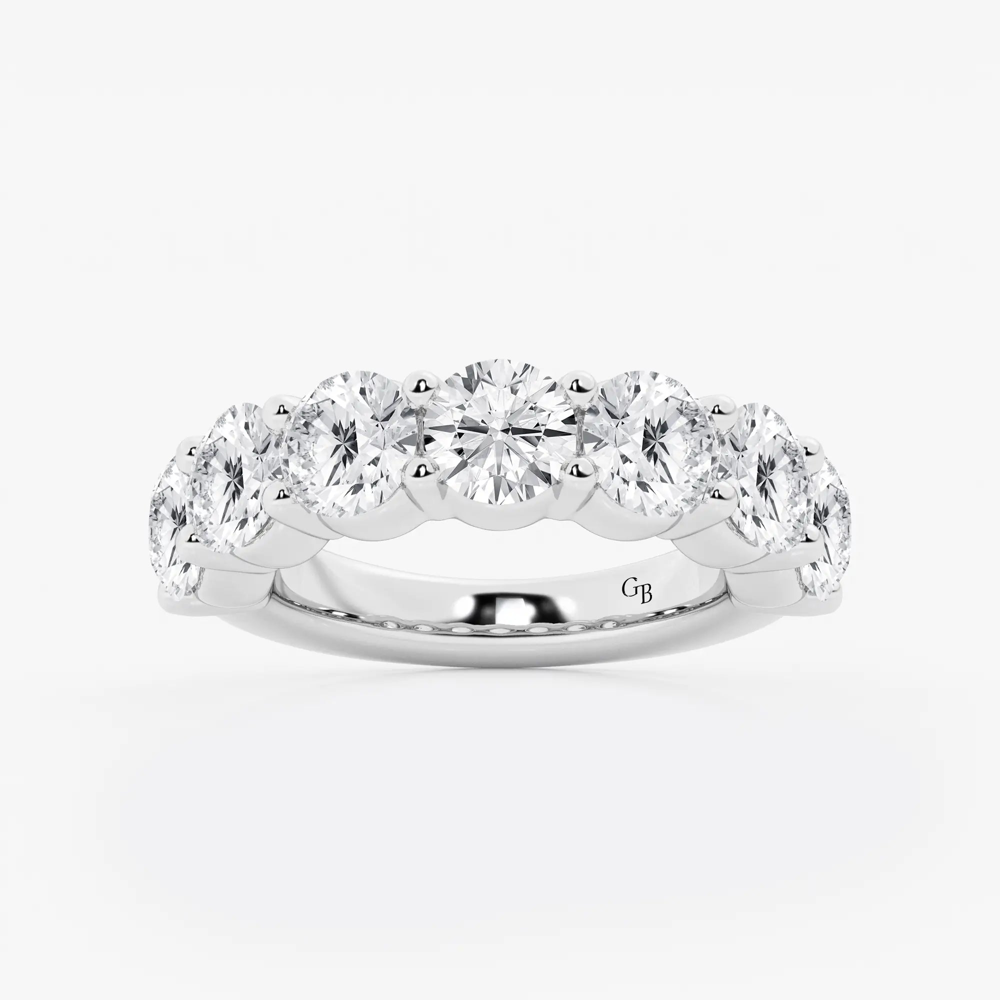 Eterna Harmony Round Lab-Grown Diamond Seven-Stone Shared Prong Anniversary Band
