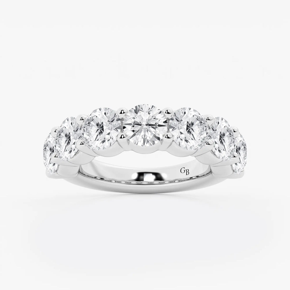 Eterna Harmony Round Lab-Grown Diamond Seven-Stone Shared Prong Anniversary Band