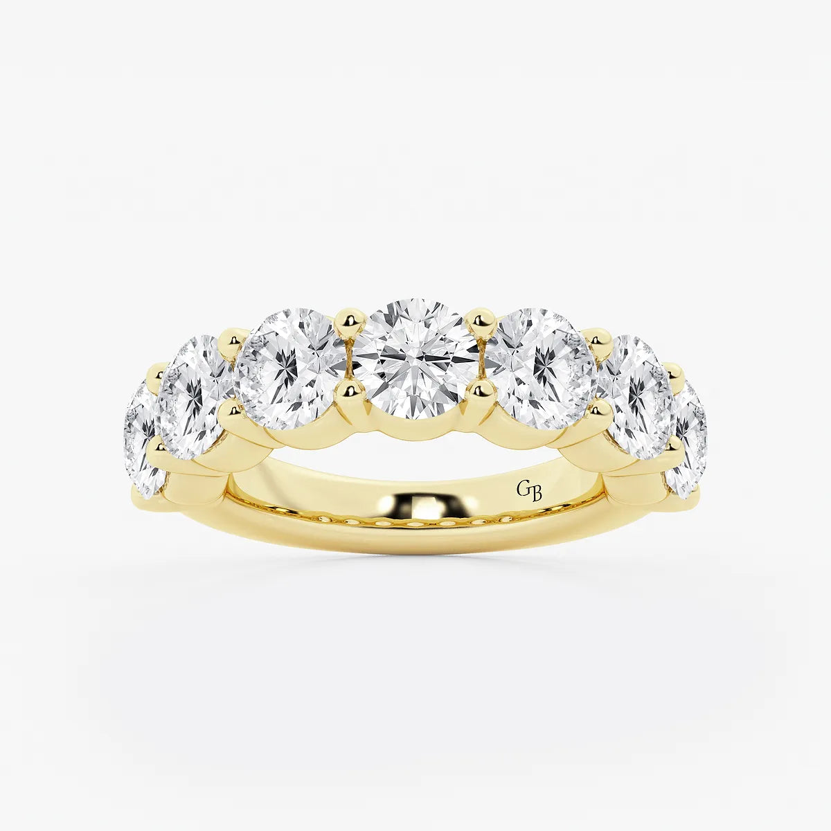 Eterna Harmony Round Lab-Grown Diamond Seven-Stone Shared Prong Anniversary Band