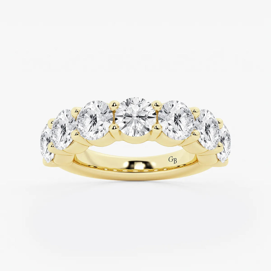 Eterna Harmony Round Lab-Grown Diamond Seven-Stone Shared Prong Anniversary Band