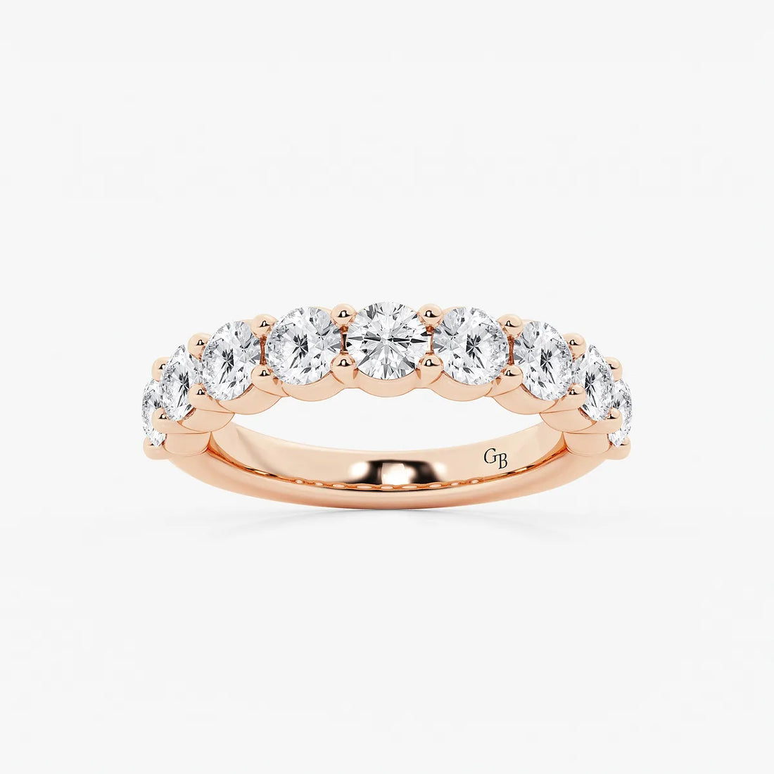 Decora Luxe Round Lab-Grown Diamond Nine-Stone Shared Prong Anniversary Band