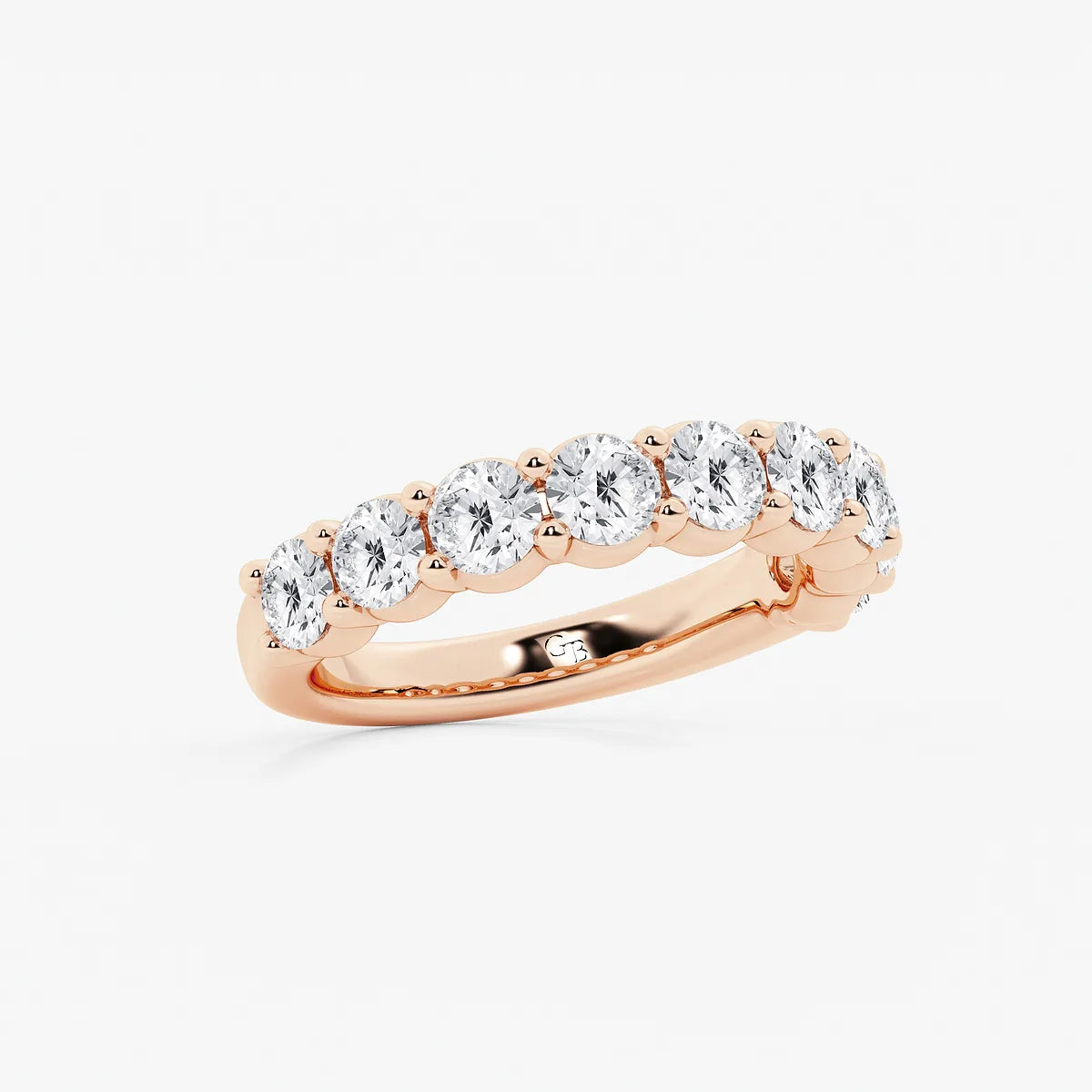 Decora Luxe Round Lab-Grown Diamond Nine-Stone Shared Prong Anniversary Band