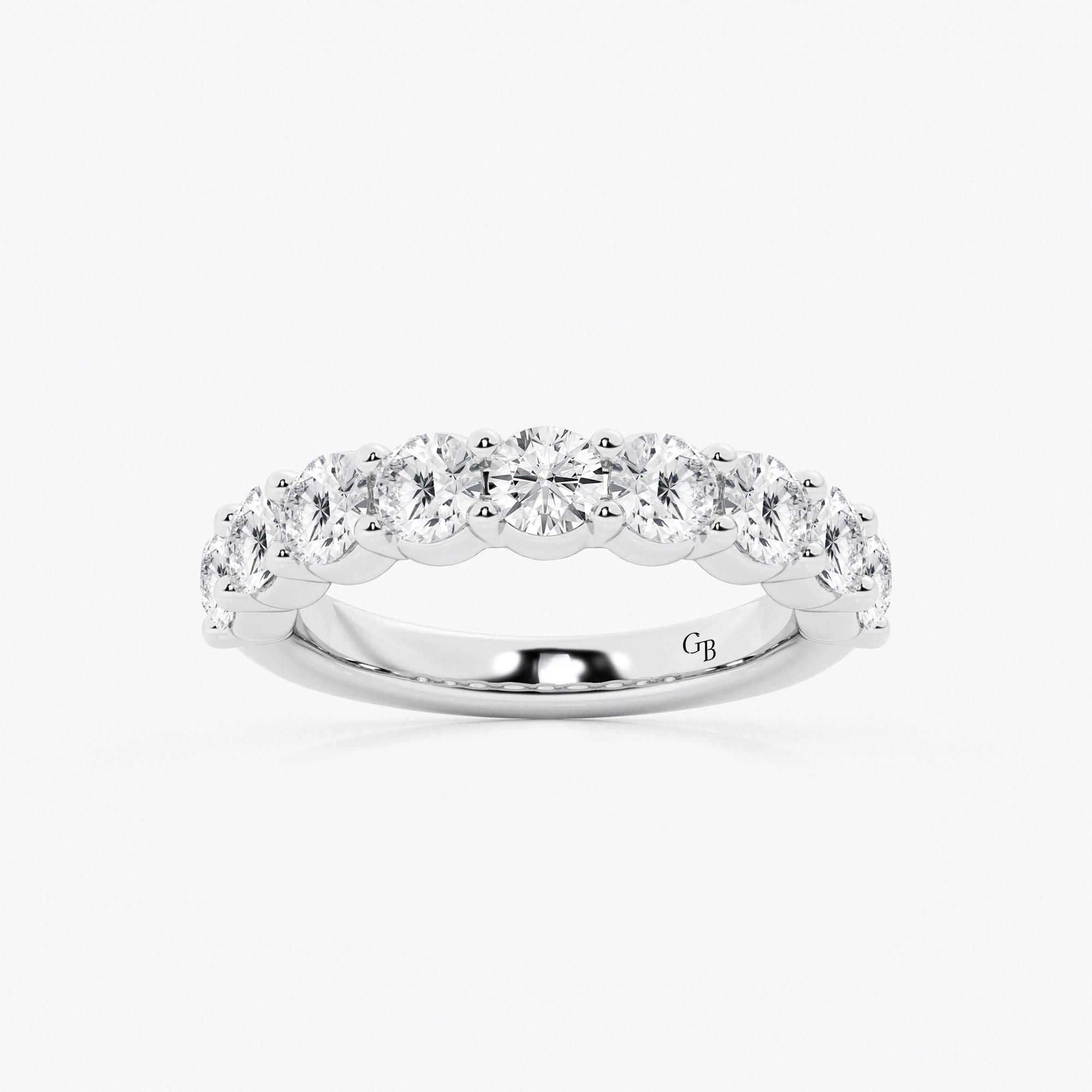 Decora Luxe Round Lab-Grown Diamond Nine-Stone Shared Prong Anniversary Band