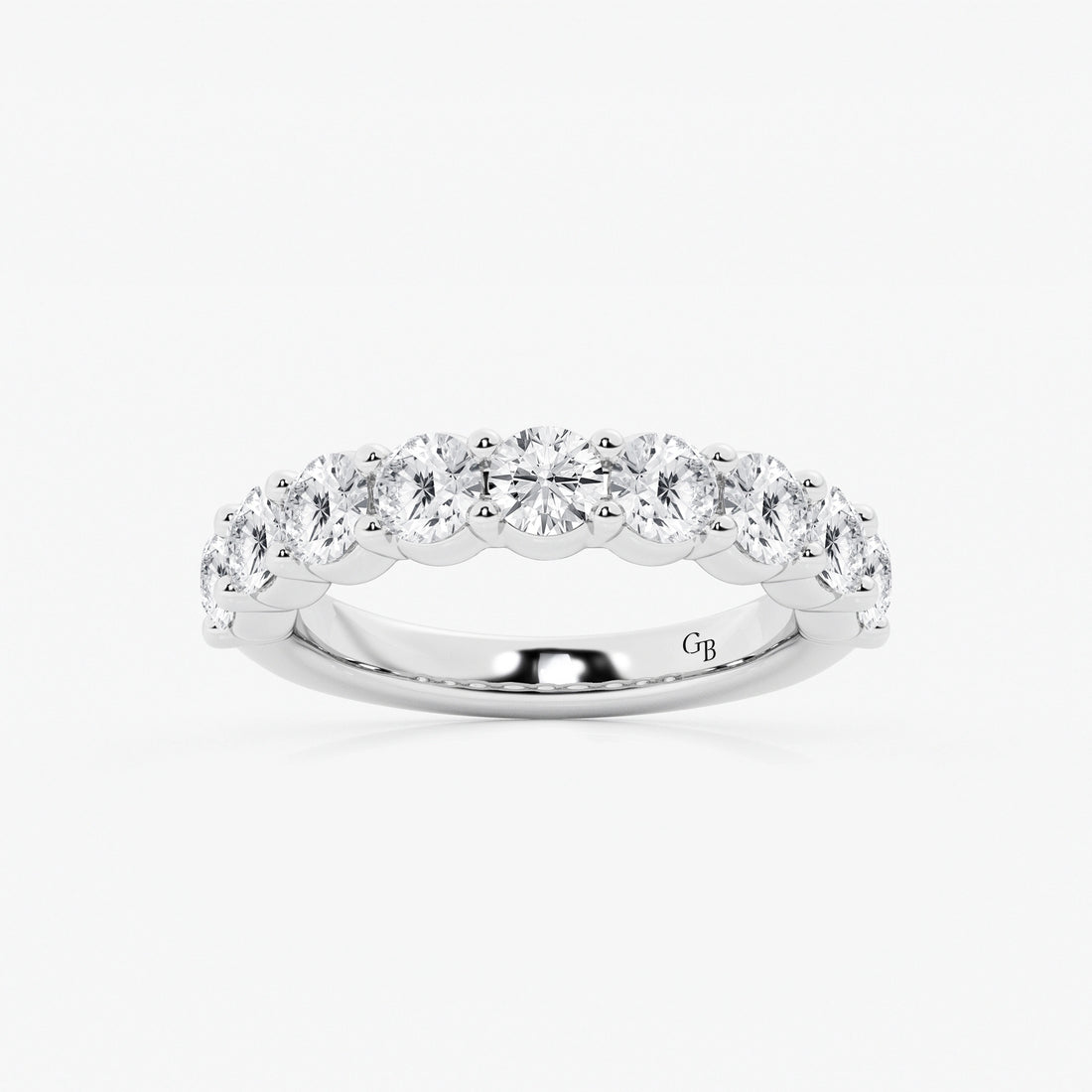 Decora Luxe Round Lab-Grown Diamond Nine-Stone Shared Prong Anniversary Band