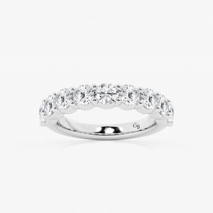 Decora Luxe Round Lab-Grown Diamond Nine-Stone Shared Prong Anniversary Band