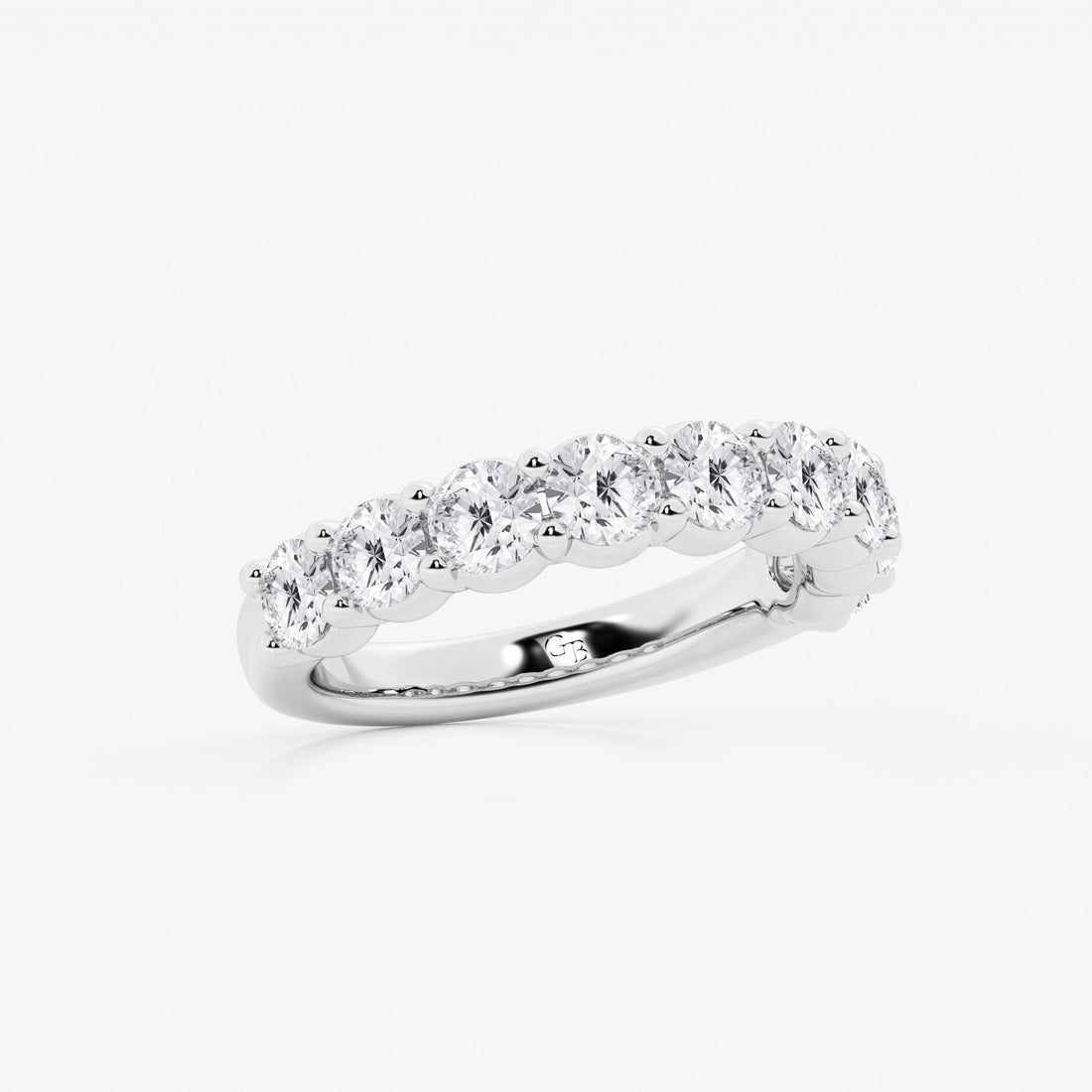 Decora Luxe Round Lab-Grown Diamond Nine-Stone Shared Prong Anniversary Band