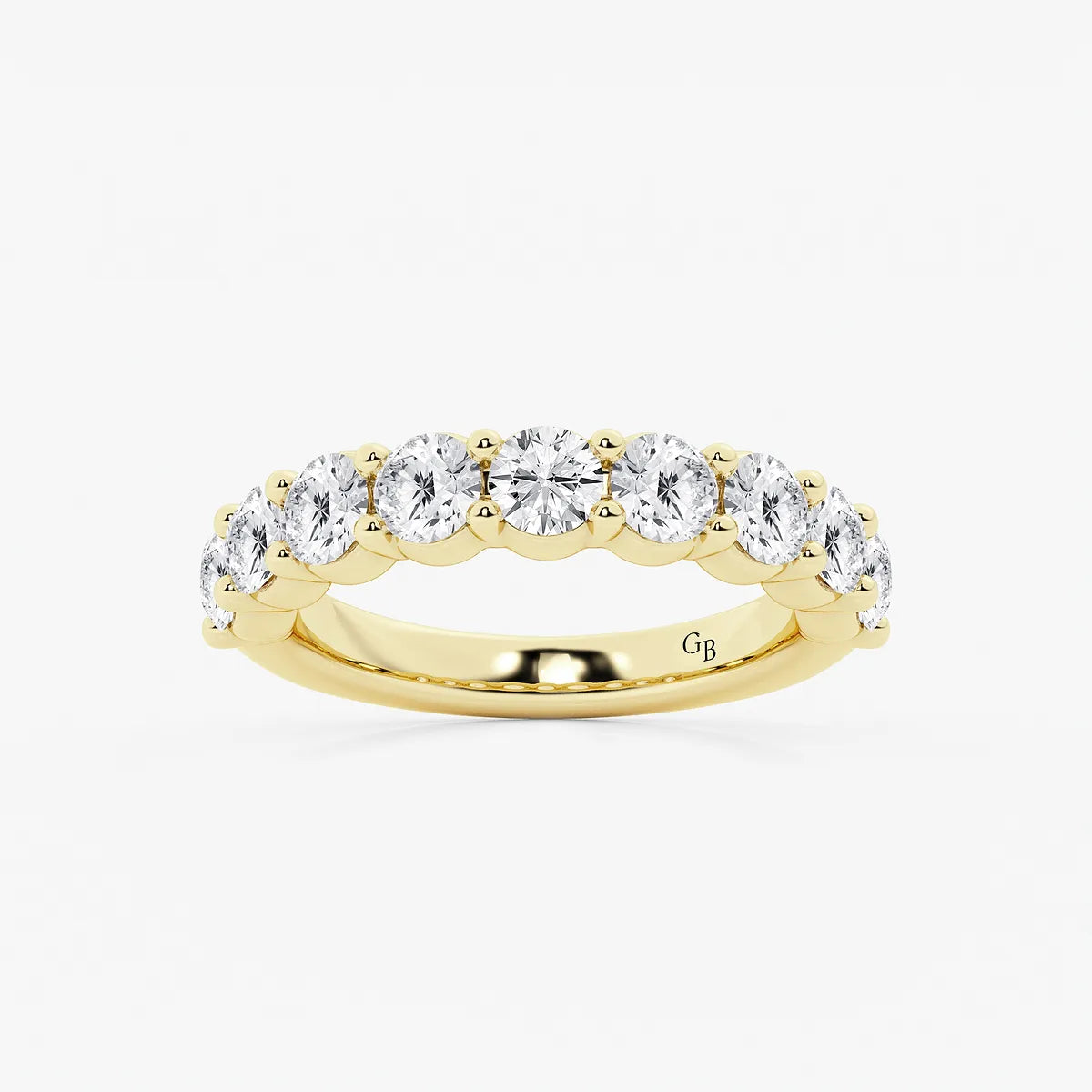 Decora Luxe Round Lab-Grown Diamond Nine-Stone Shared Prong Anniversary Band
