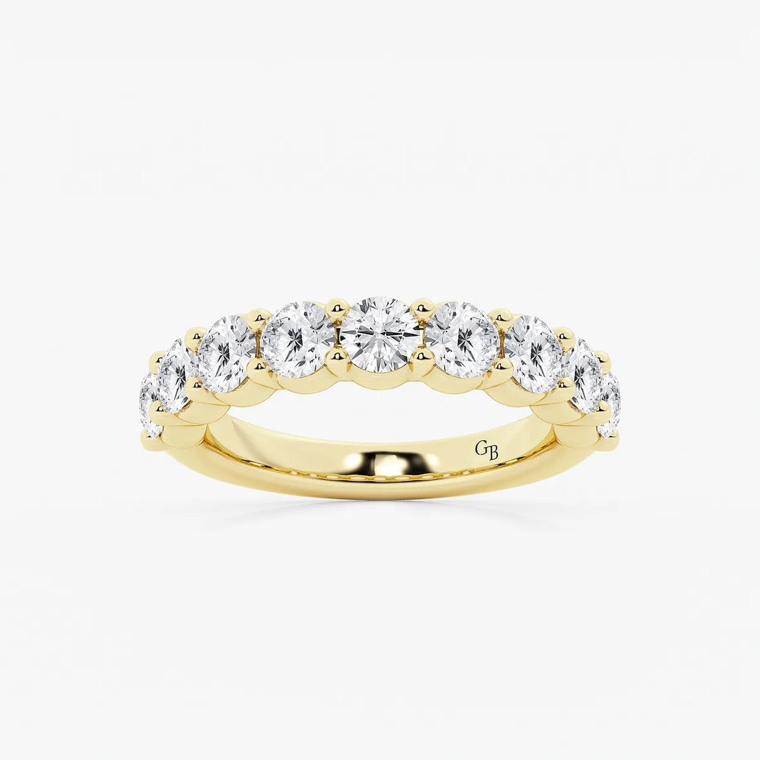 Decora Luxe Round Lab-Grown Diamond Nine-Stone Shared Prong Anniversary Band