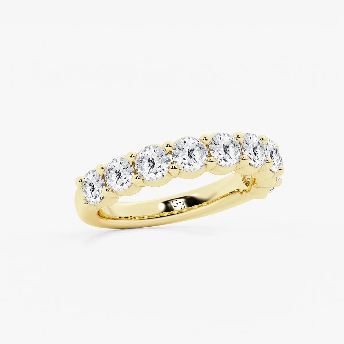 Decora Luxe Round Lab-Grown Diamond Nine-Stone Shared Prong Anniversary Band