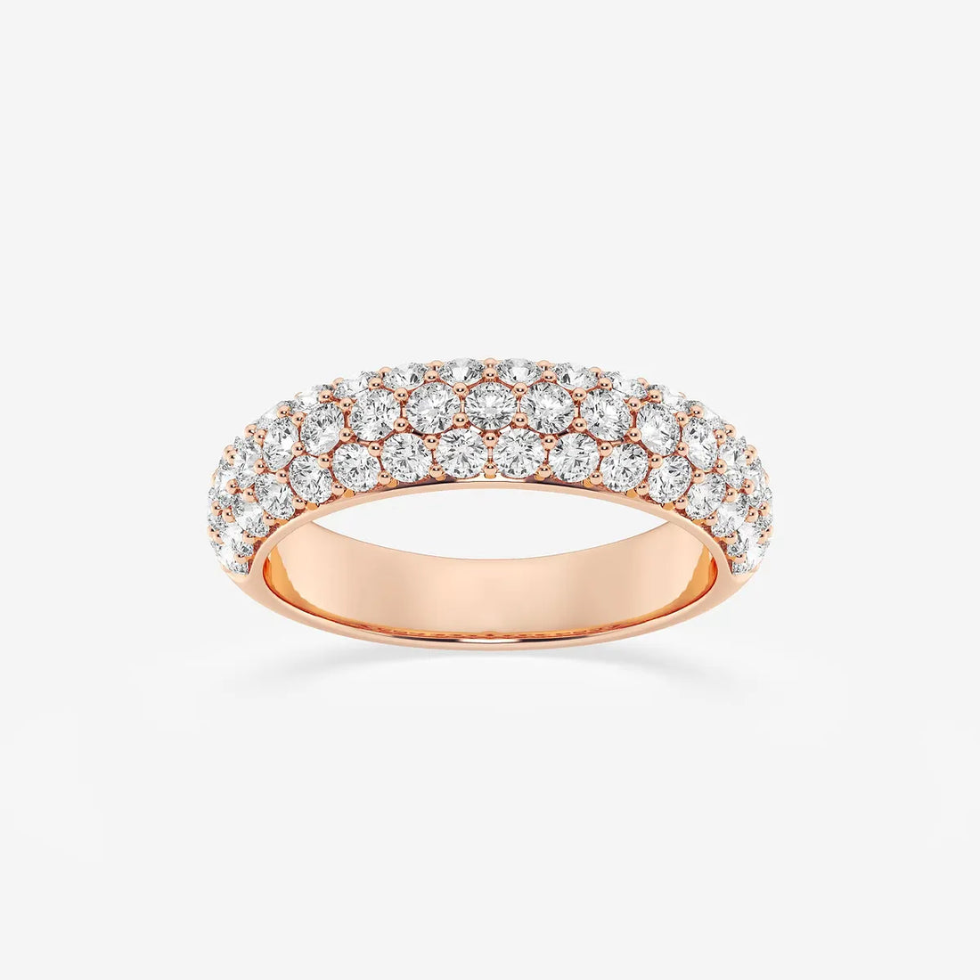 Doméra Luxe Round Lab-Grown Diamond Domed Wedding Band