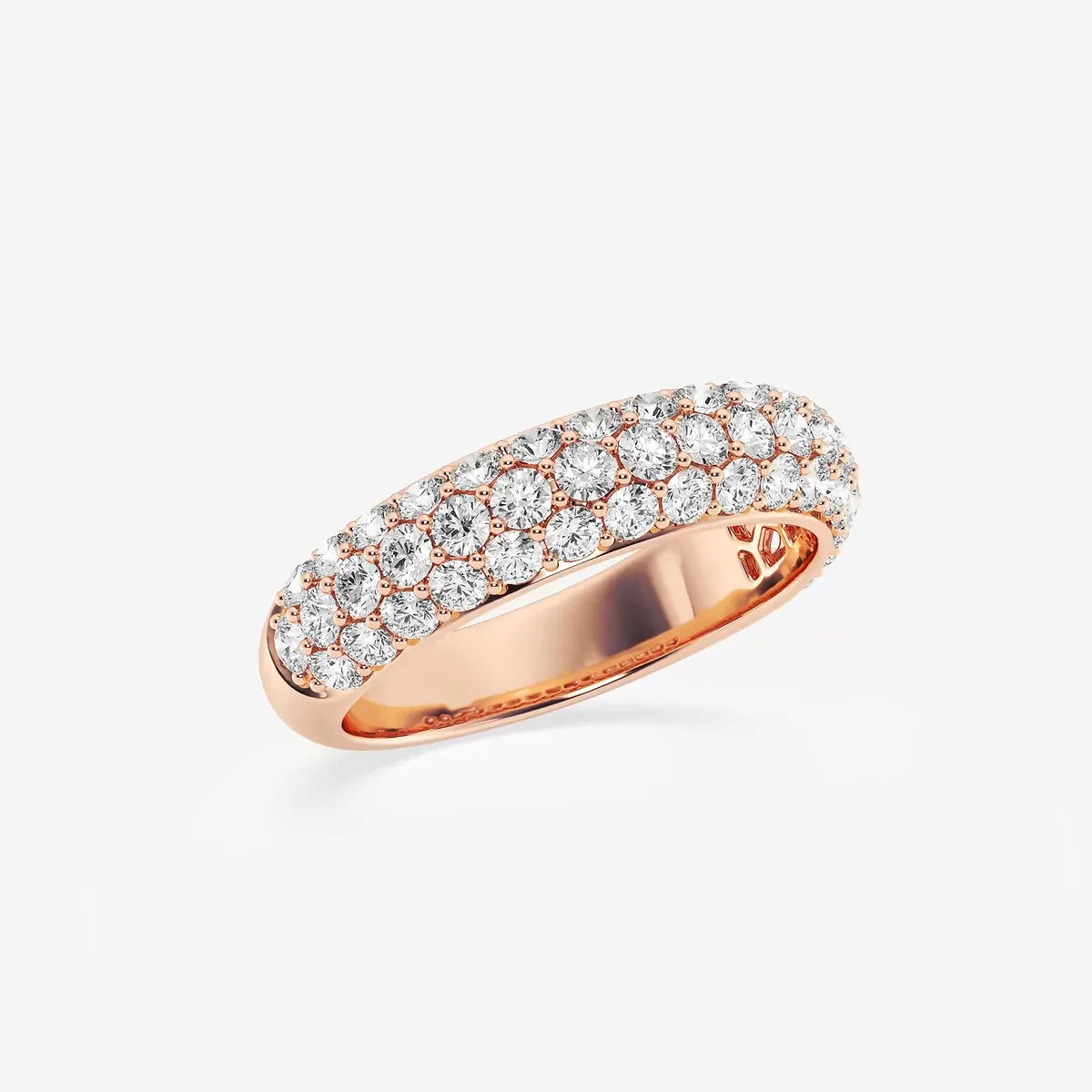 Doméra Luxe Round Lab-Grown Diamond Domed Wedding Band