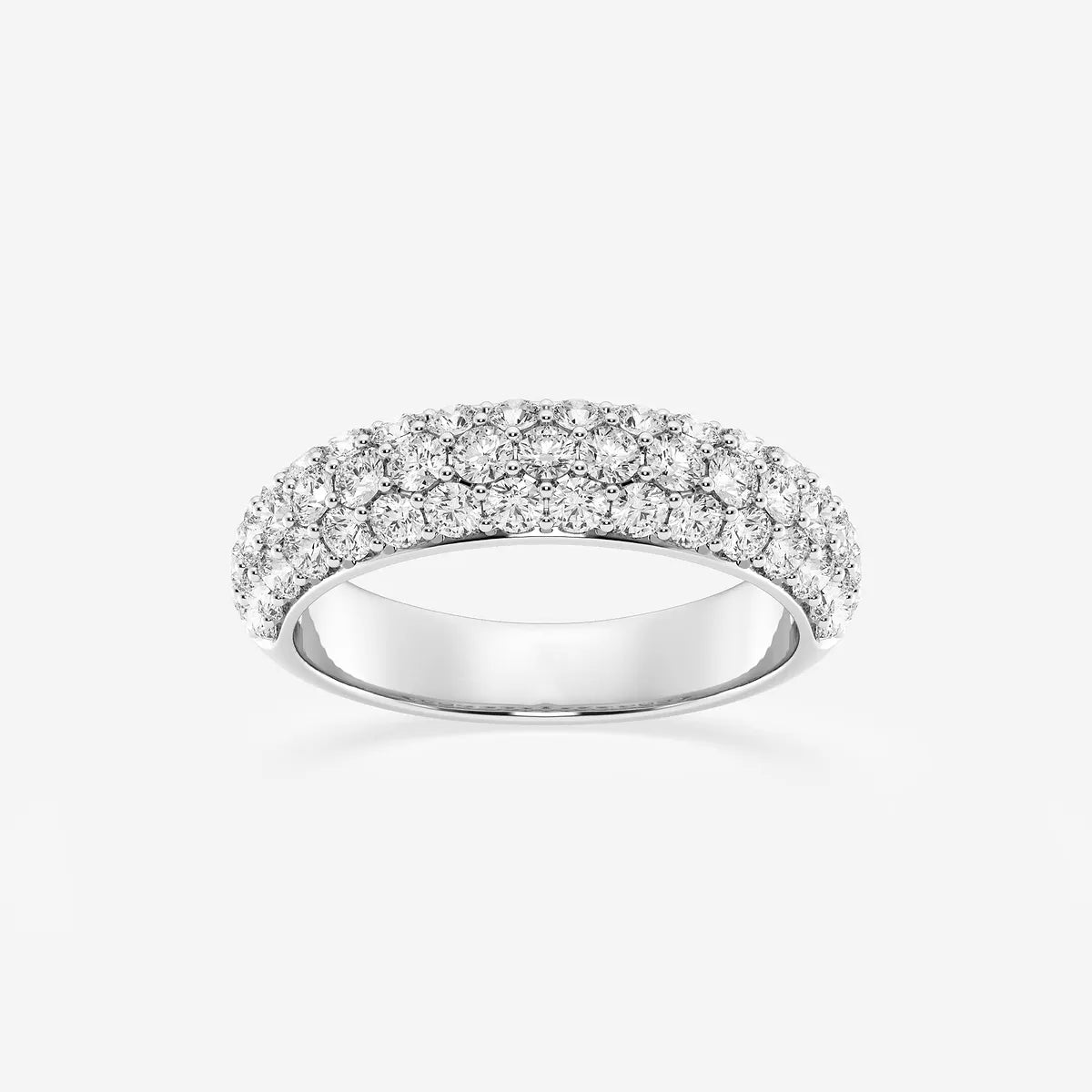 Doméra Luxe Round Lab-Grown Diamond Domed Wedding Band