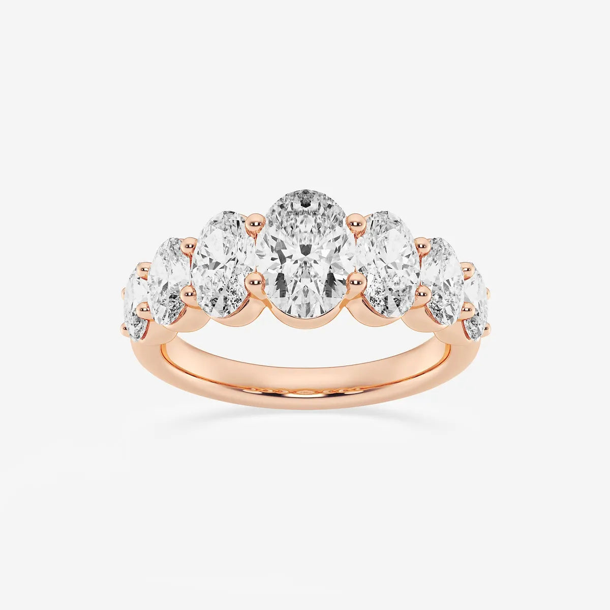 Gradelle Oval Lab-Grown Diamond Graduating Band