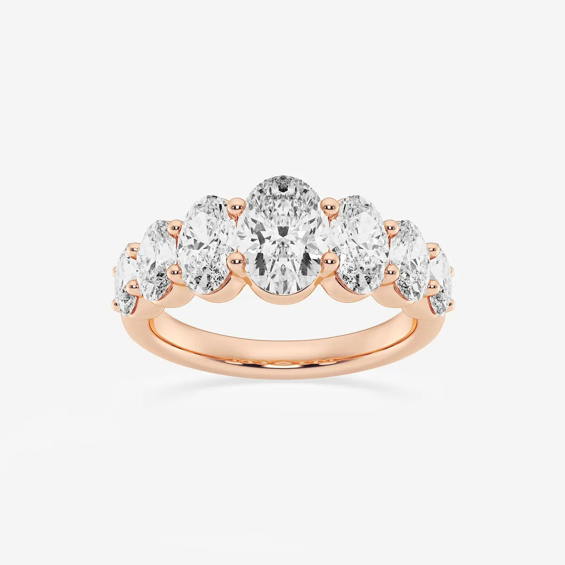 Gradelle Oval Lab-Grown Diamond Graduating Band