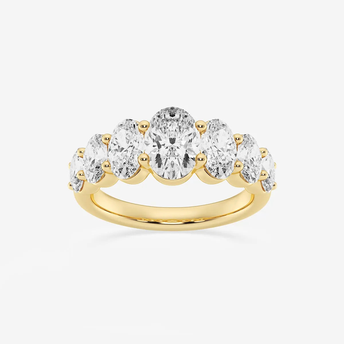Gradelle Oval Lab-Grown Diamond Graduating Band