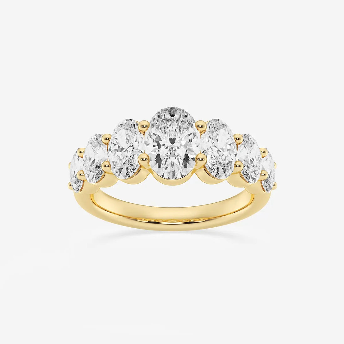 Gradelle Oval Lab-Grown Diamond Graduating Band