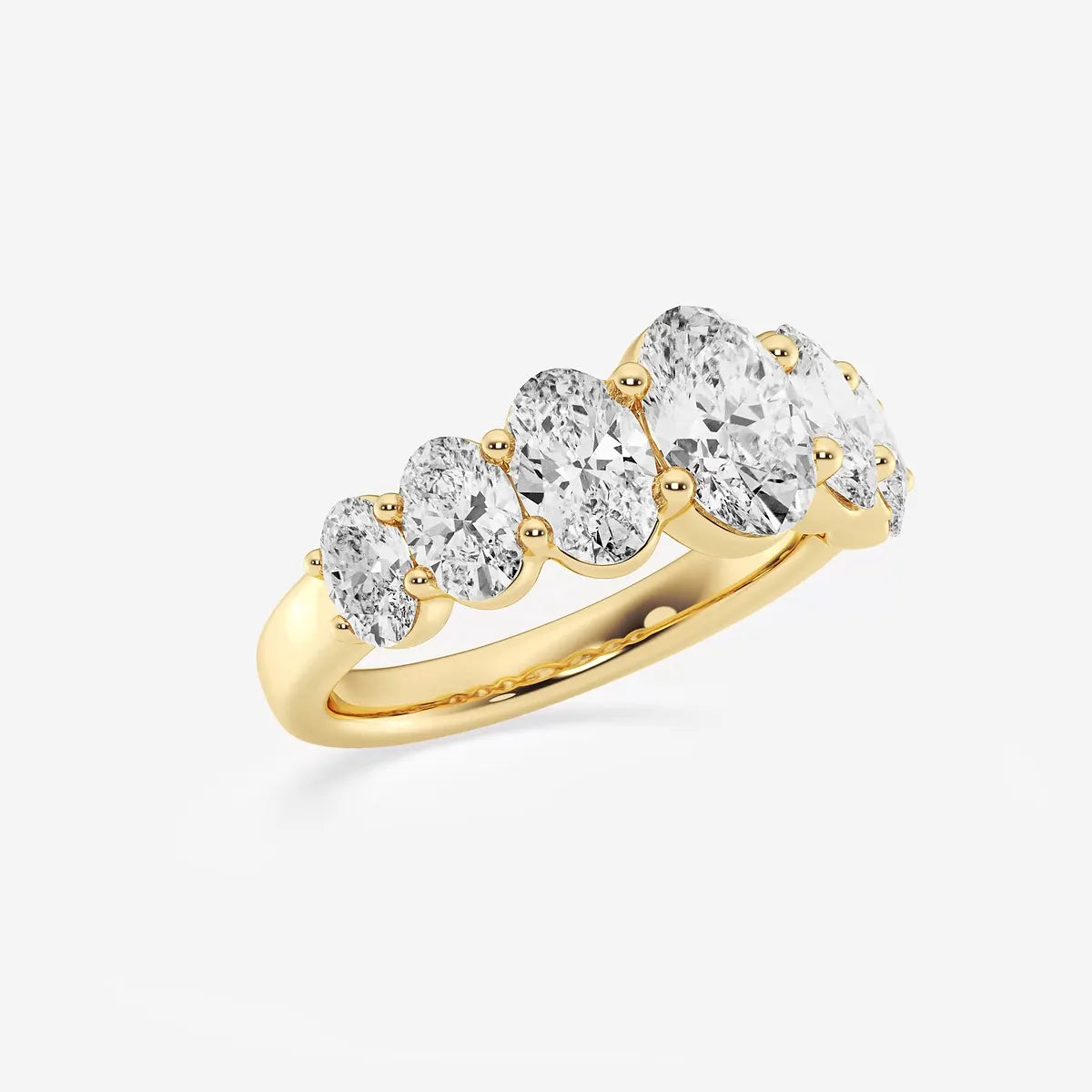 Gradelle Oval Lab-Grown Diamond Graduating Band