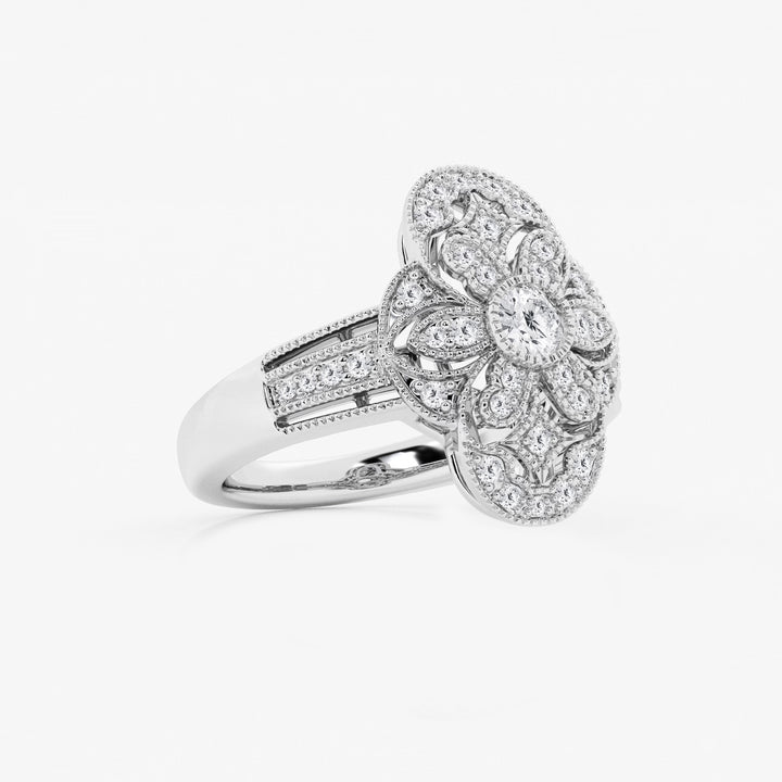 Decoria Luxe Round Lab-Grown Diamond Art Deco Band