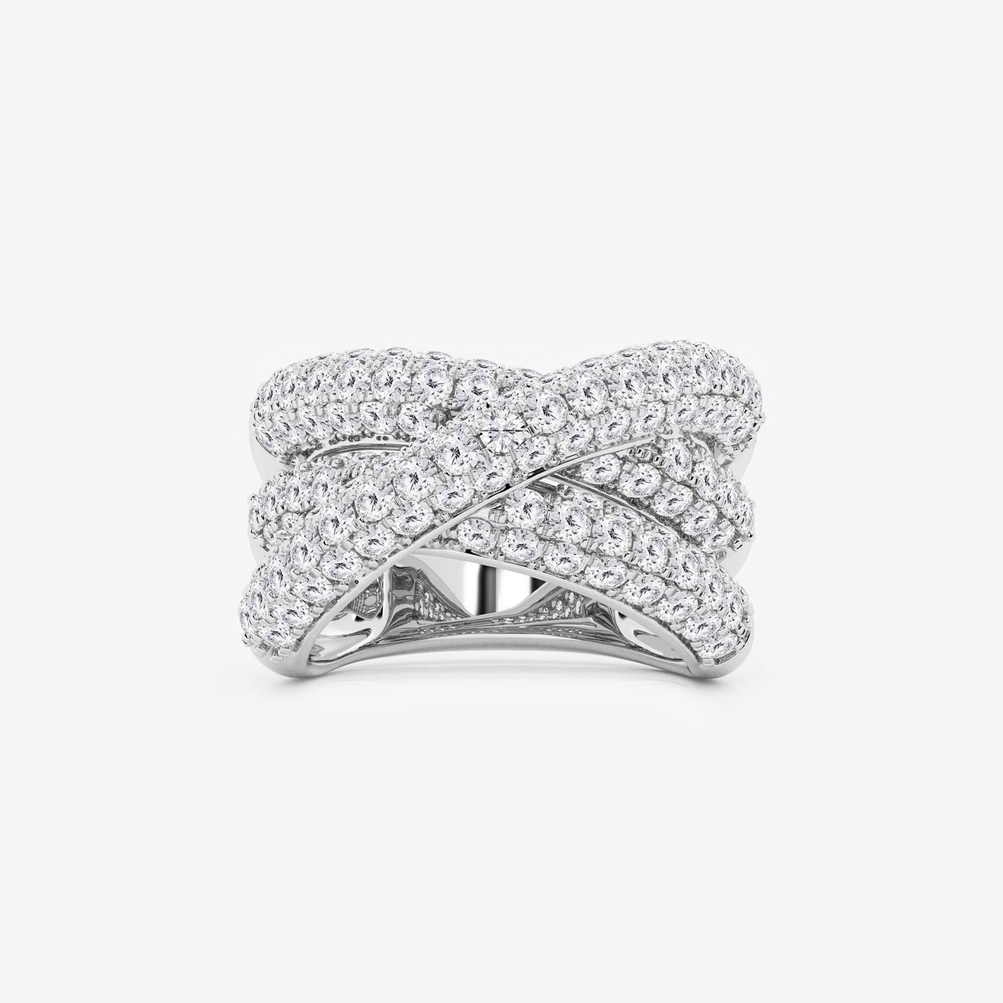 Interlume Round Lab-Grown Diamond Pavé Crossover Band