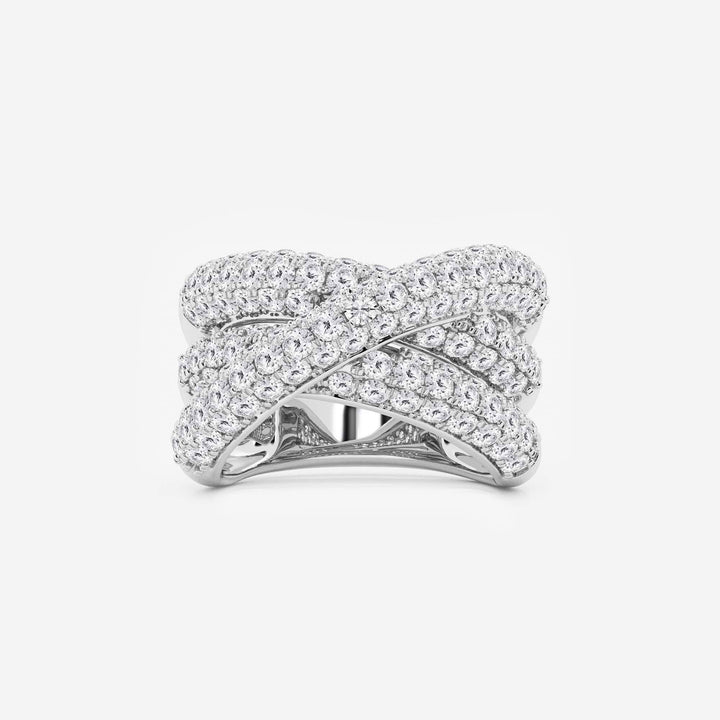 Interlume Round Lab-Grown Diamond Pavé Crossover Band