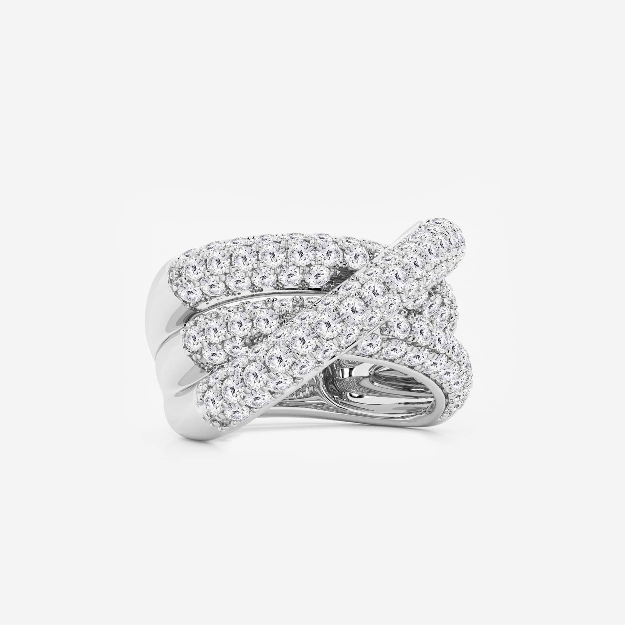 Interlume Round Lab-Grown Diamond Pavé Crossover Band