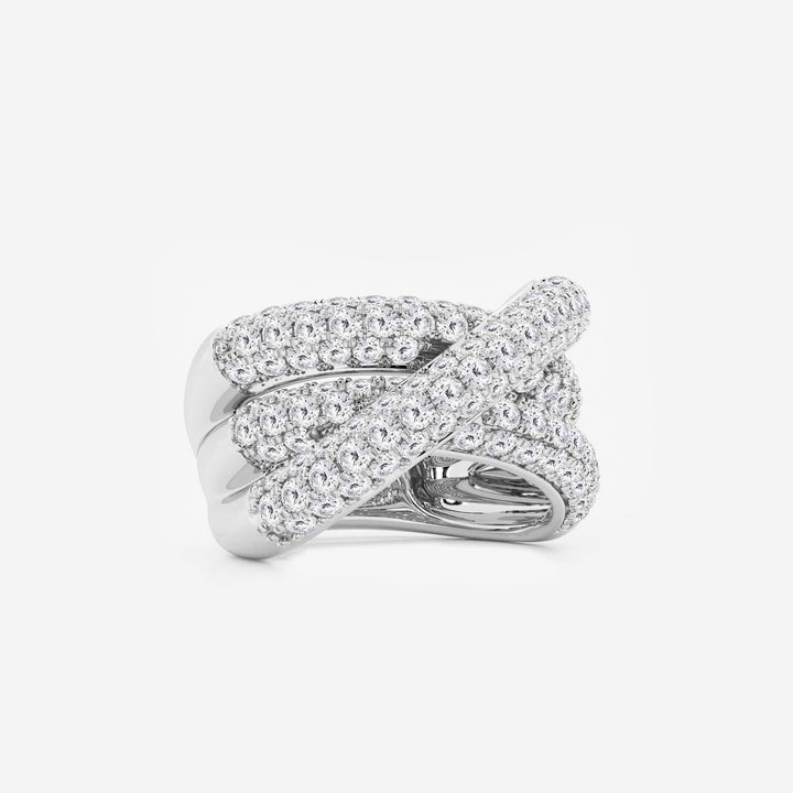 Interlume Round Lab-Grown Diamond Pavé Crossover Band