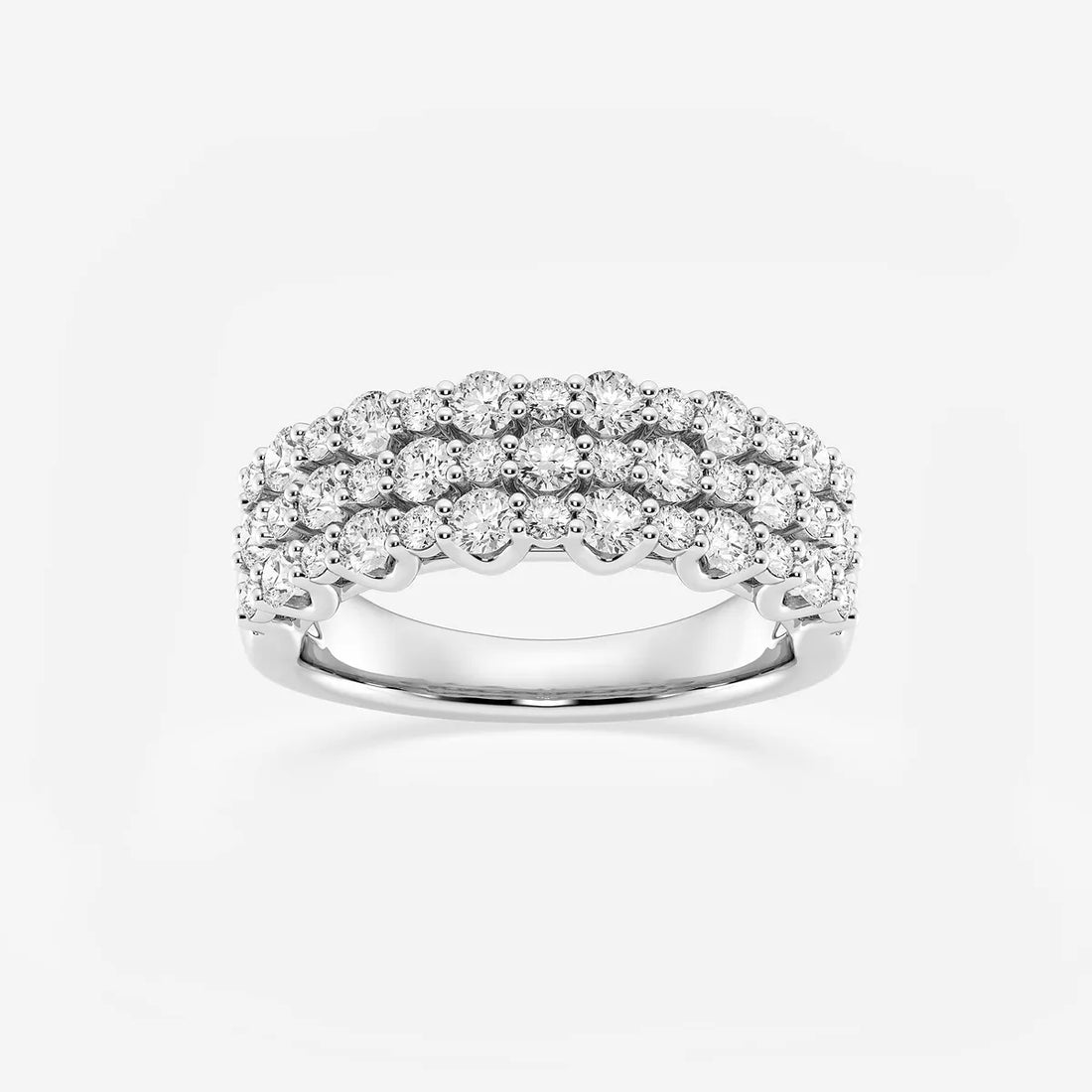Roselle Round Lab-Grown Diamond Triple Row Band