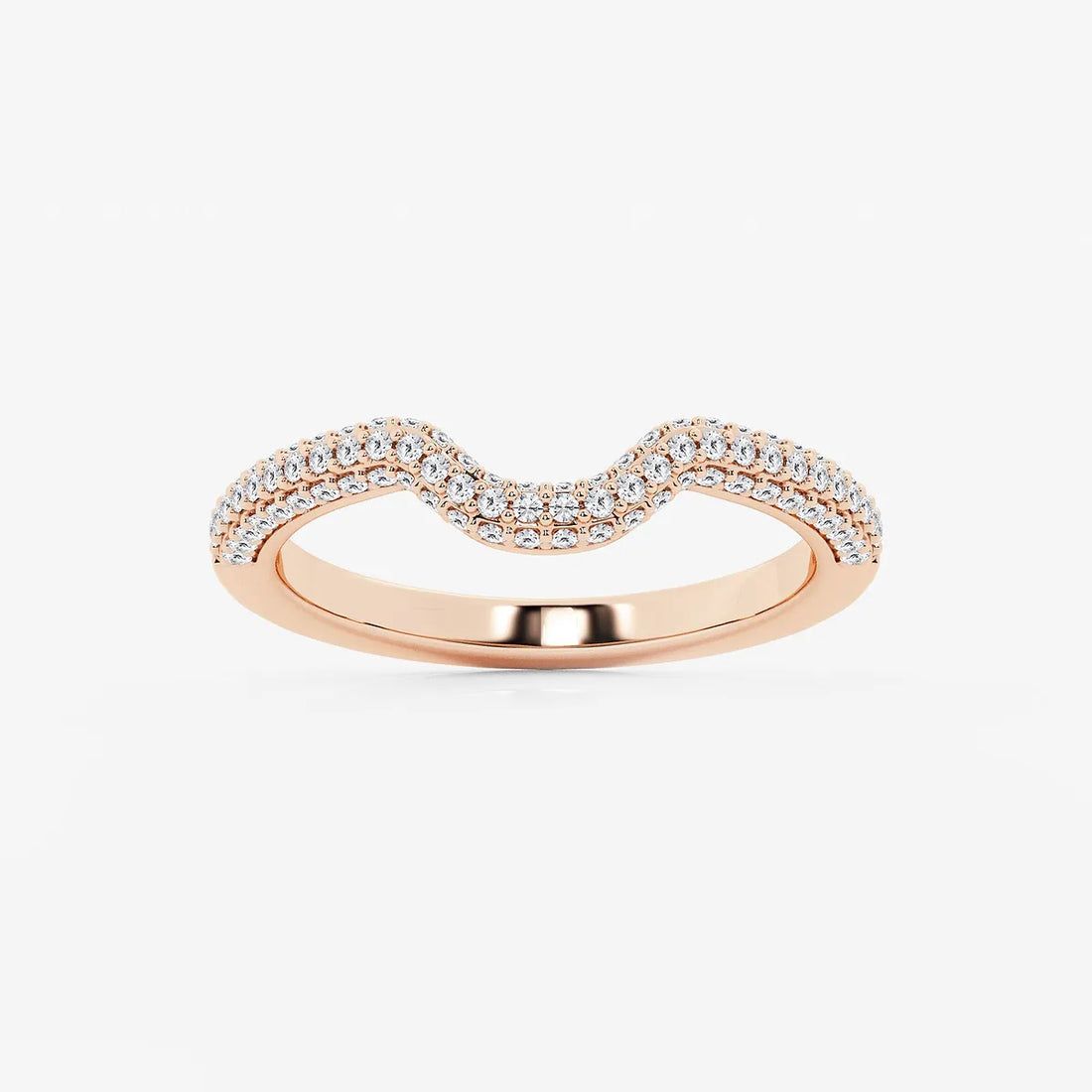 Roselle Glow Round Lab-Grown Diamond Prong Set Wedding Band