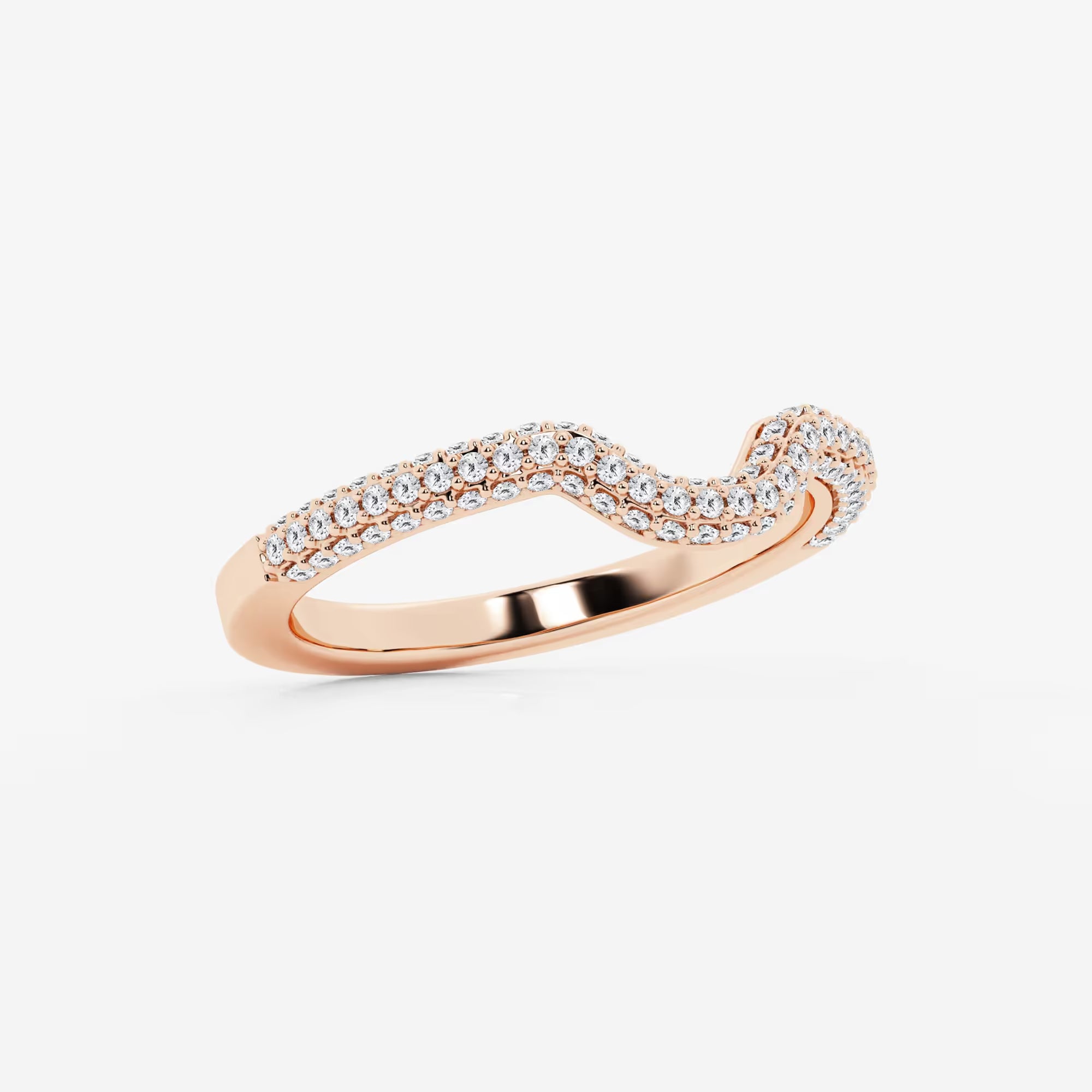 Roselle Glow Round Lab-Grown Diamond Prong Set Wedding Band