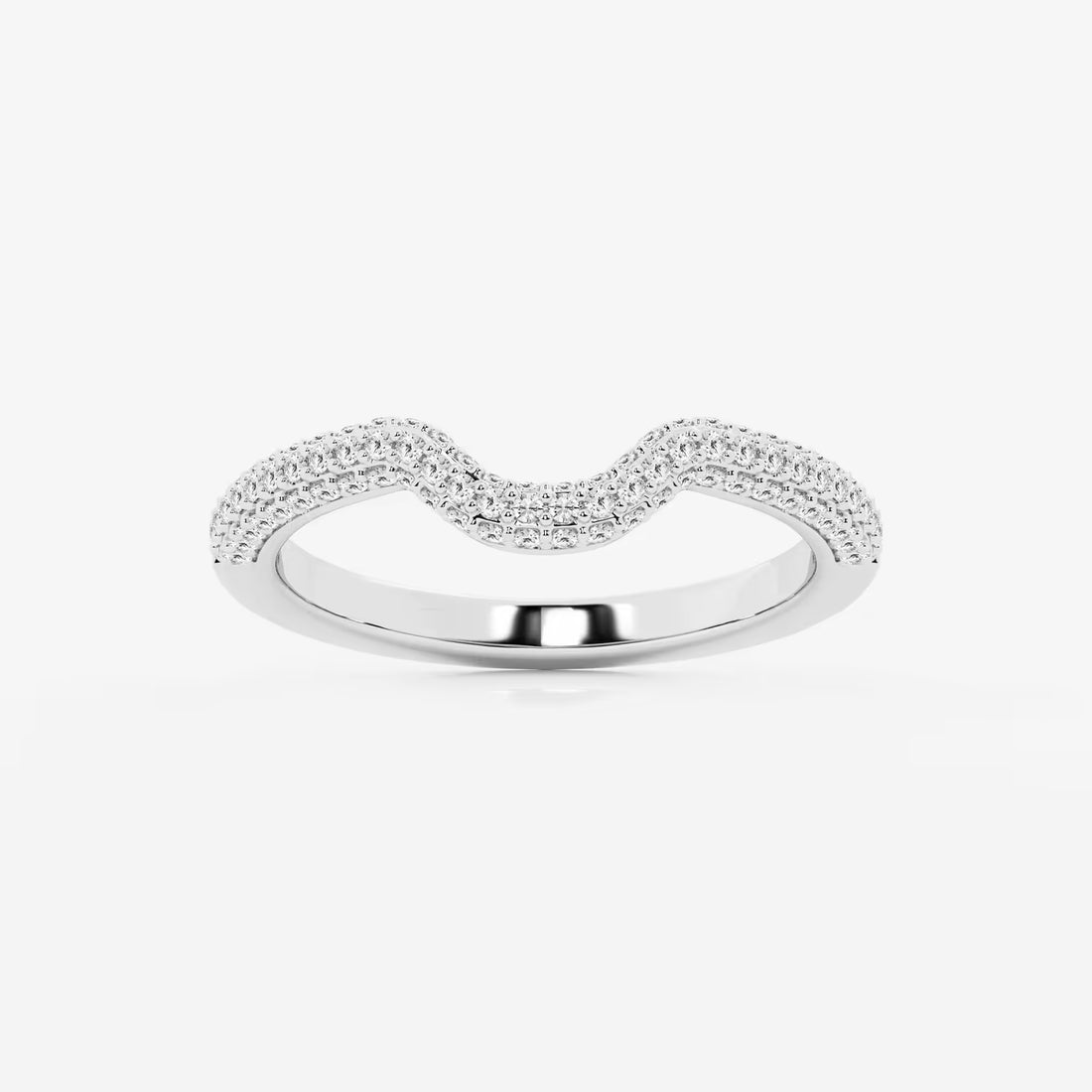 Roselle Glow Round Lab-Grown Diamond Prong Set Wedding Band