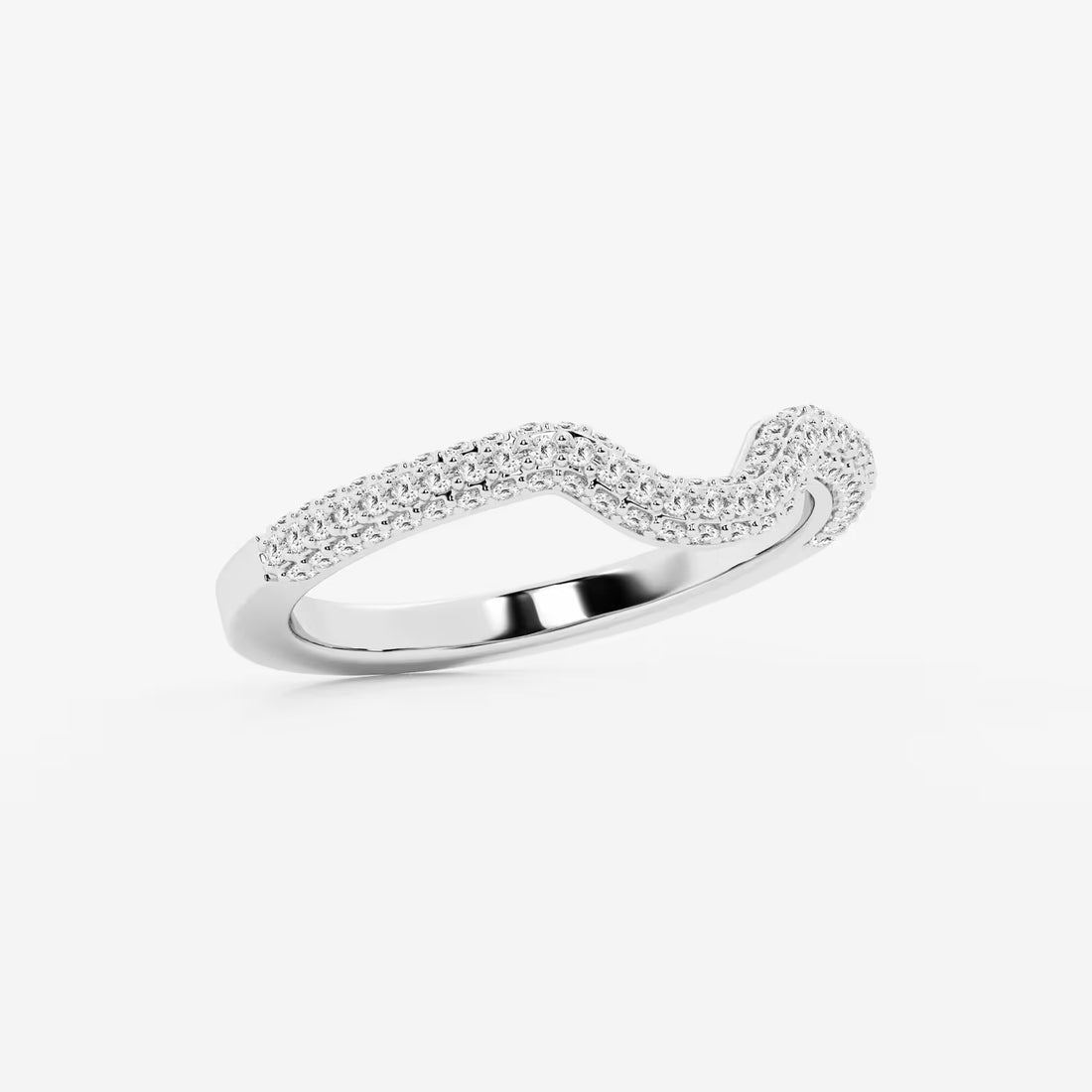 Roselle Glow Round Lab-Grown Diamond Prong Set Wedding Band