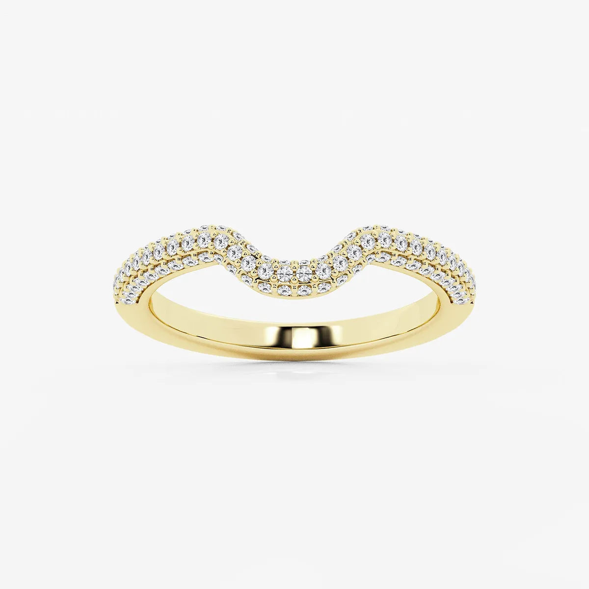 Roselle Glow Round Lab-Grown Diamond Prong Set Wedding Band