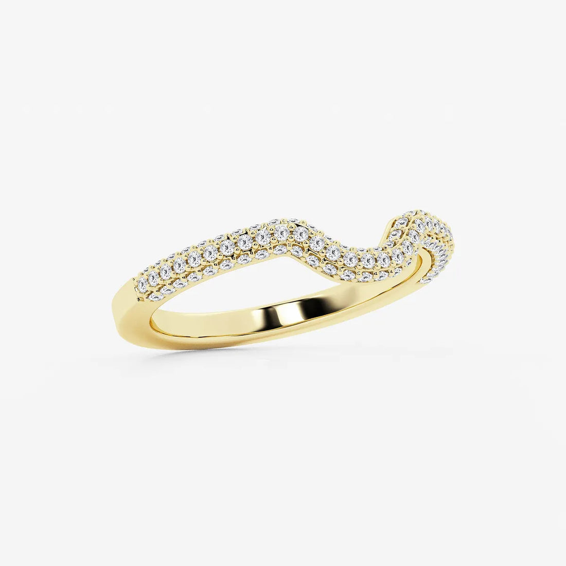 Roselle Glow Round Lab-Grown Diamond Prong Set Wedding Band
