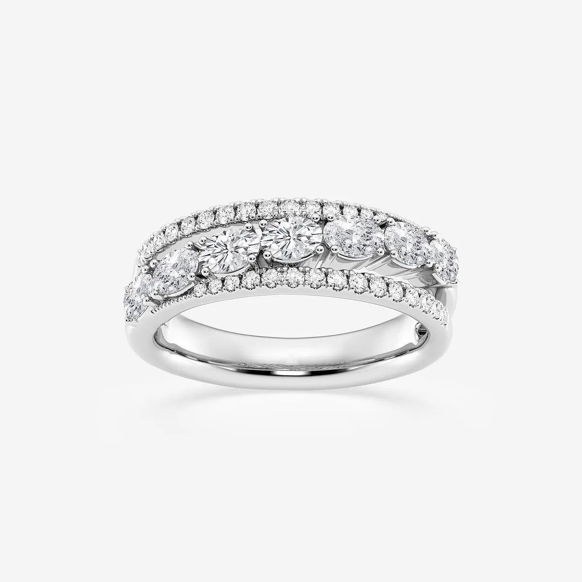 Roséa Oval & Round Lab-Grown Diamond Crossover Band