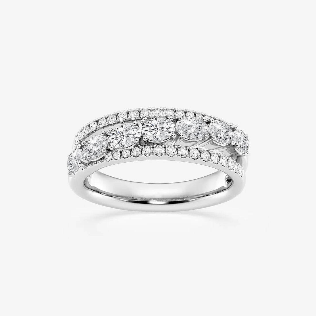 Roséa Oval & Round Lab-Grown Diamond Crossover Band