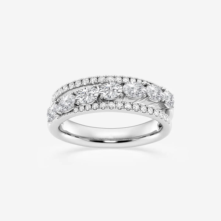 Roséa Oval & Round Lab-Grown Diamond Crossover Band