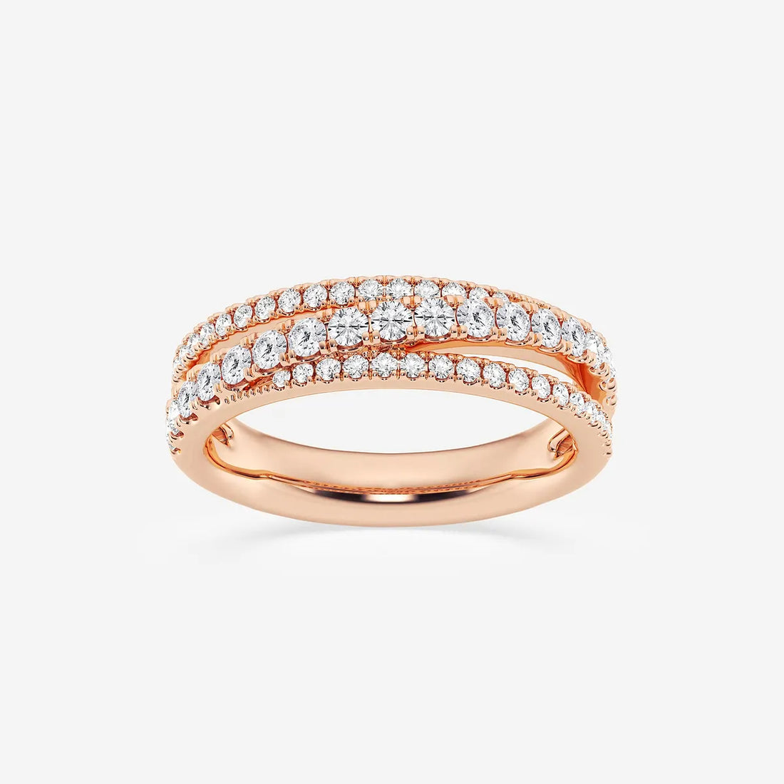 Élan Intertwine Round Lab-Grown Diamond Crossover Designer Band