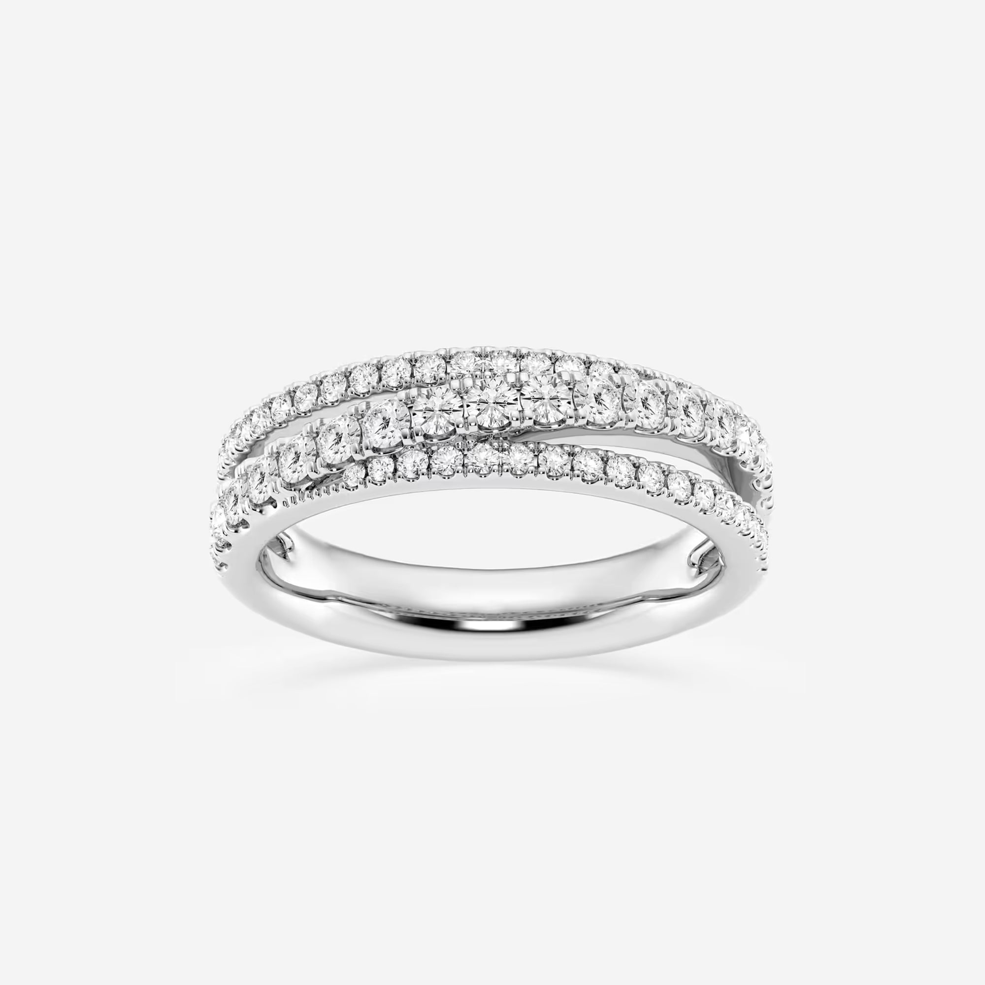 Élan Intertwine Round Lab-Grown Diamond Crossover Designer Band
