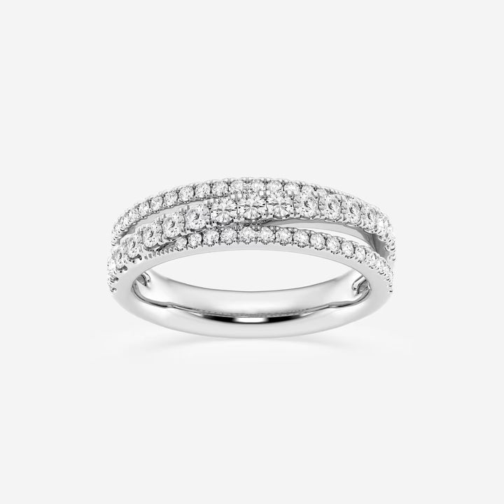 Élan Intertwine Round Lab-Grown Diamond Crossover Designer Band