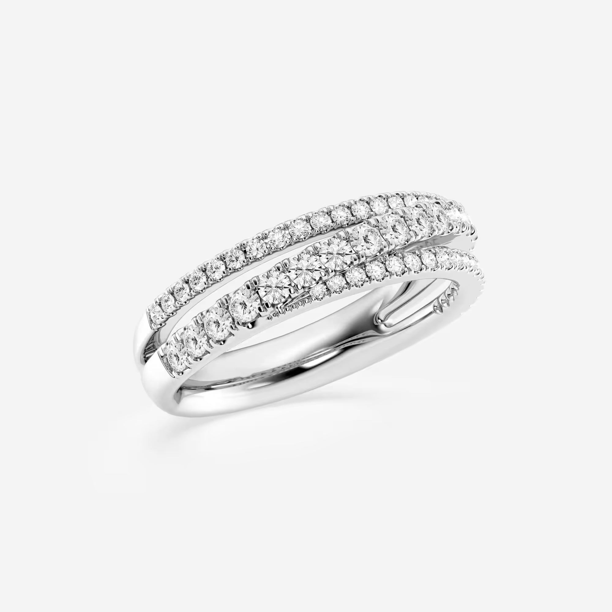 Élan Intertwine Round Lab-Grown Diamond Crossover Designer Band